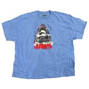 Lootwear Jaws Movie Graphic T-Shirt in Blue, Size 4XL​​​​